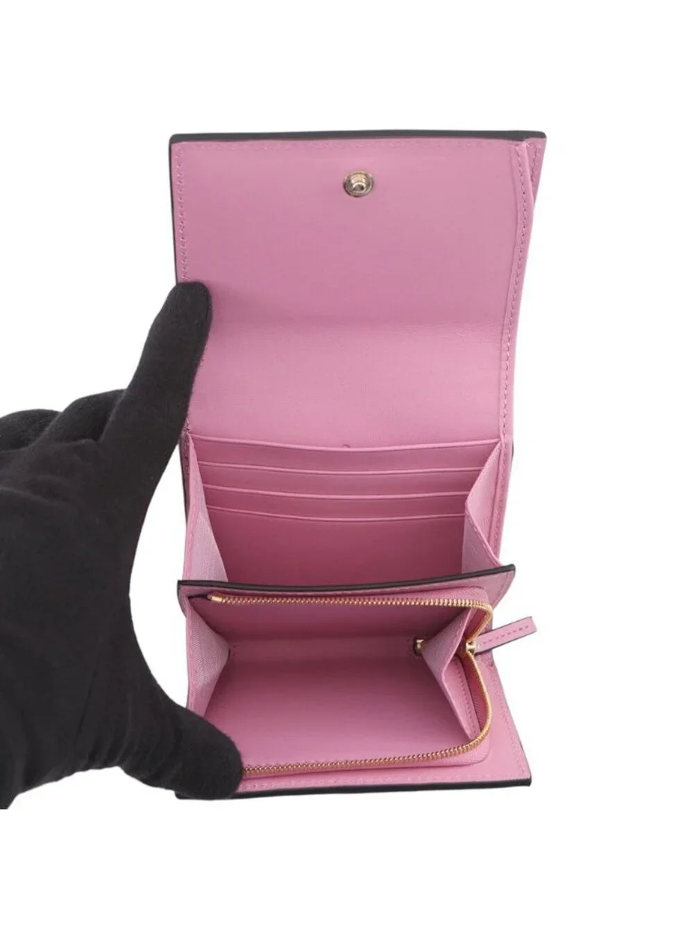 ★SOLD★ Gucci Bifold Wallet Double Compact Leather - Picture 4 of 10